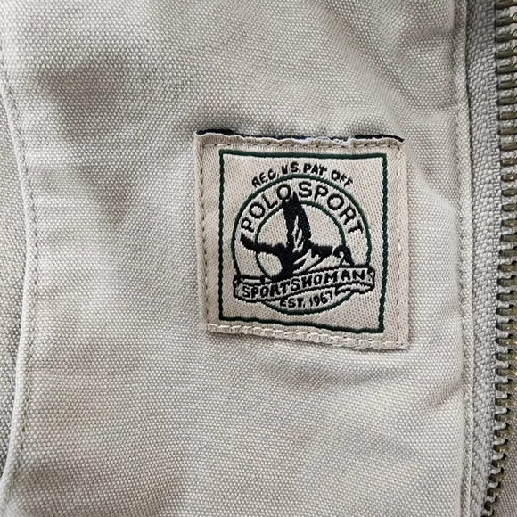 Vintage Ralph Lauren Polo Sport Sportswoman 90s Safari Utility Khaki Jacket sz 6 - Picture 10 of 11